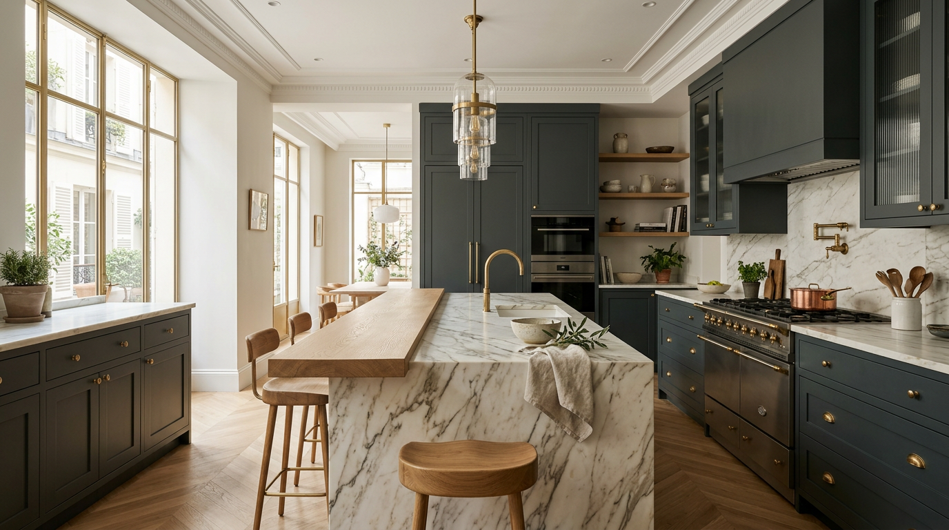 Cuisine haut de gamme rénovée par AJD Rénovation
